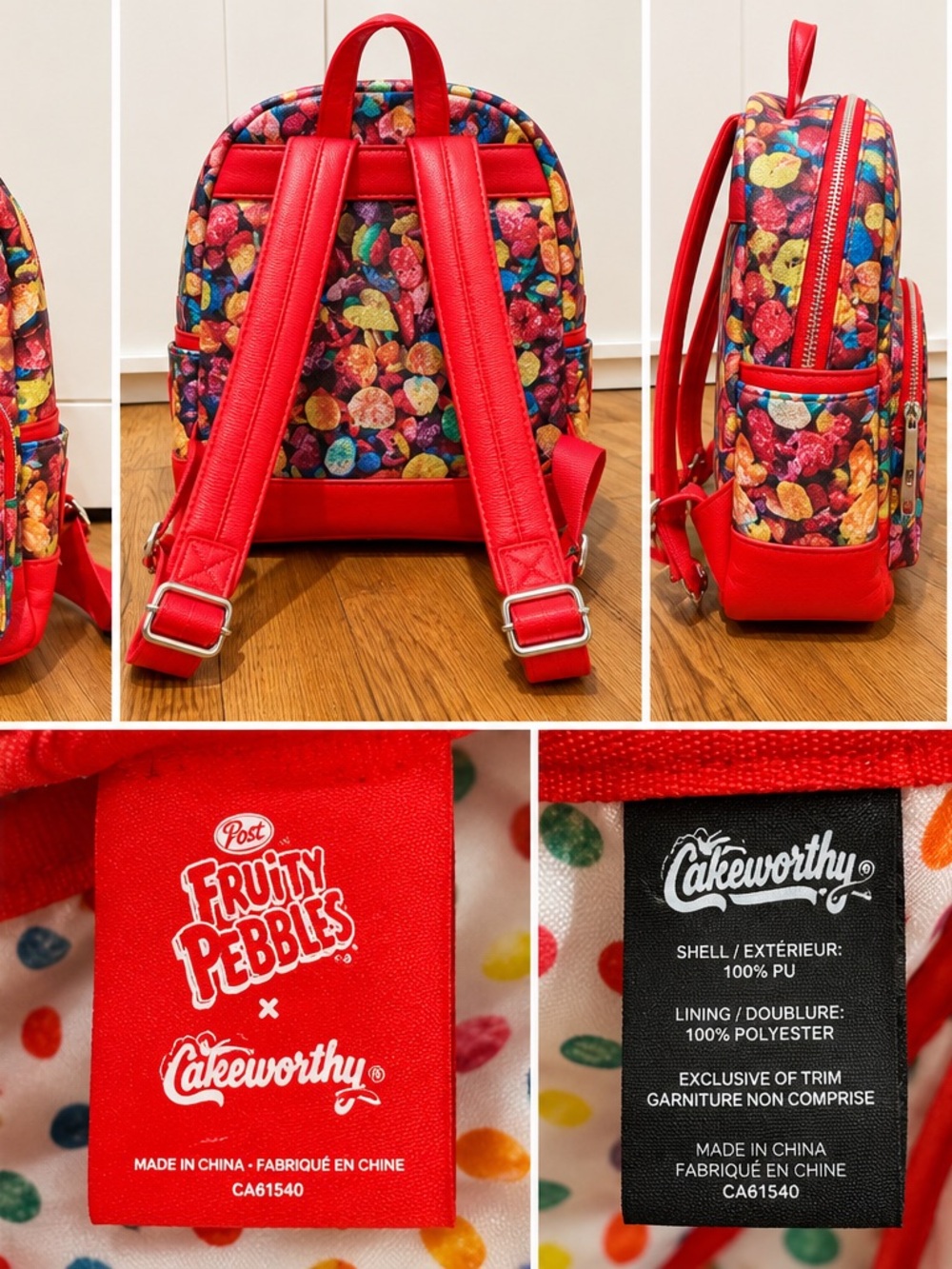Cakeworthy x Fruity Pebbles Kids Mini Backpack in Red